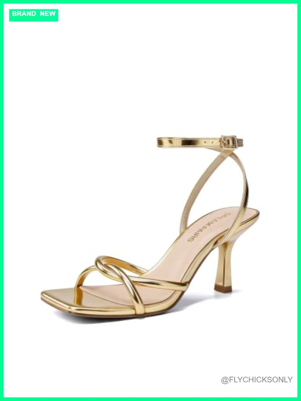 Kitten Heel Ankle Strap Sandals with Cross-Knot Design